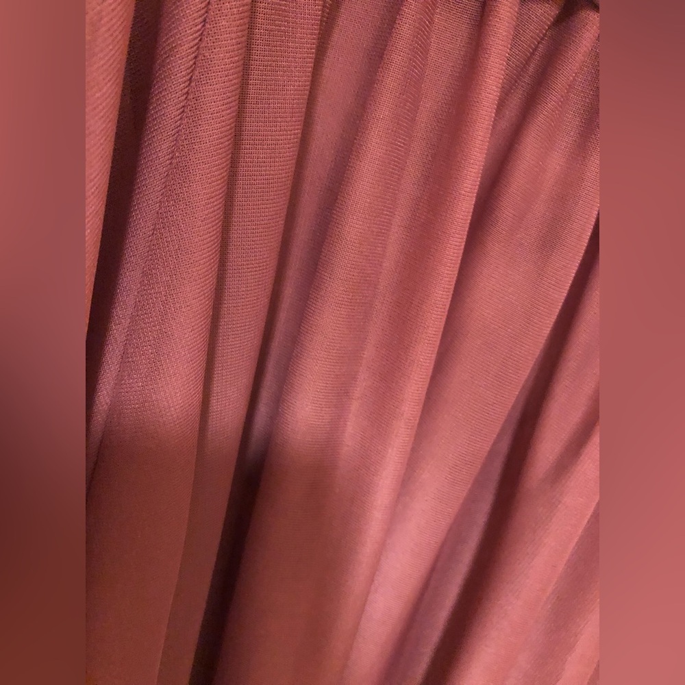 MESH ONE-SHOULDER BRIDESMAID DRESS WITH FULL SKIRT,CHIANTI,18 - Picture 7 of 7